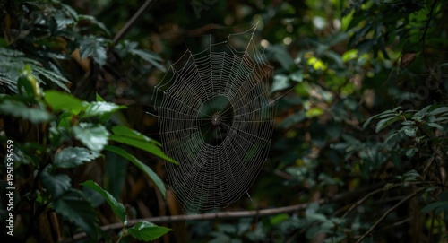 Fine spider web strands vis...