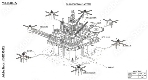 Detailed architectural blueprint of a complex structure with multiple components and intricate design.