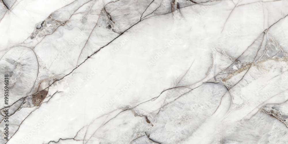 Fototapeta premium Natural White Marble Texture Background for Walls and Ceramic Tiles