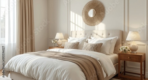 Inviting bedroom scene with...