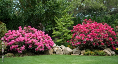 Flowering azalea and rhodod...