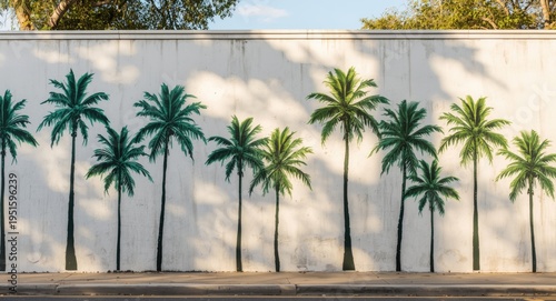 Exterior wall decorated wit...