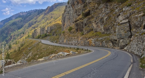 Mountain road featuring hai...