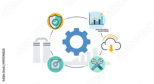 Integrated System Management Concept: Data Security, Performance Monitoring, Cloud Computing, and IT Maintenance Solutions for Business Operations