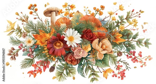 Bright watercolor painting ...