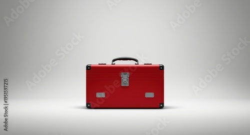 compact red black toolbox d...