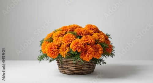 Glowing marigold bouquet ne...