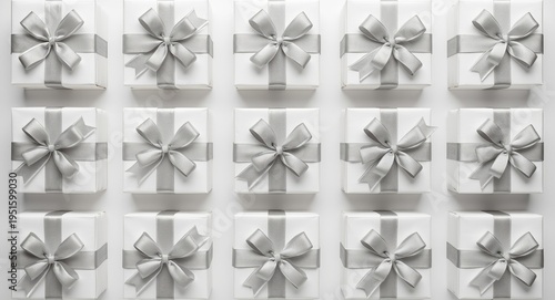 Silver ribbon decorated gif...