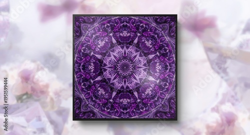 Floral marble stained glass...