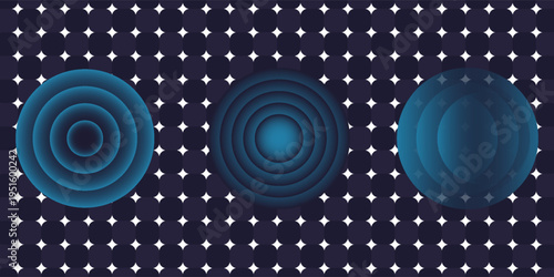 Sound wave. Signal concentric circle. Round light effect. Wifi range. Radio station signal. Water ripple with circle waves. A place or a painful point. Radar screen. Vector effect.