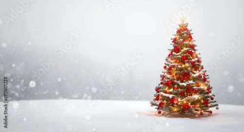 Christmas tree shining brig...