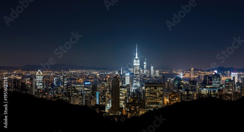 Nighttime panorama of a vib...