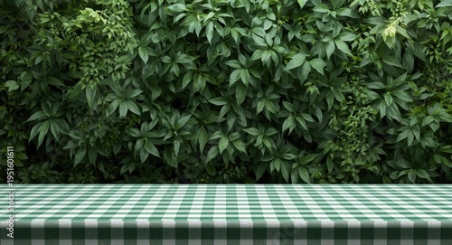 Hazy green garden environme...