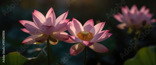 Lotus flowers captured from...