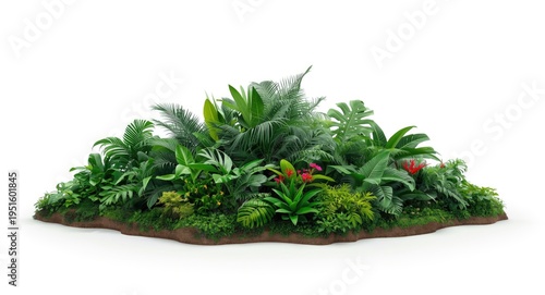 Isolated green island featu...