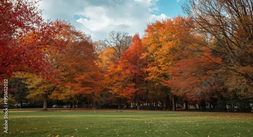 Serene autumn park backdrop...