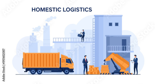 Domestic Logistics & Supply Chain: Truck Delivery, Warehouse Operations, and Freight Management for Efficient Goods Transportation.