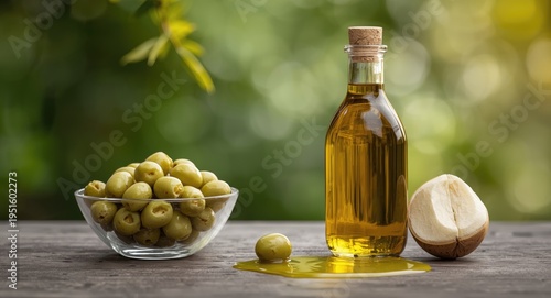 Green olives and extra virg...