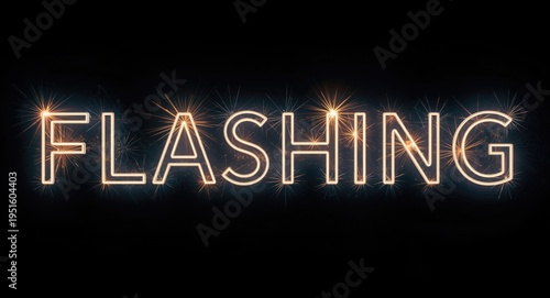 Flashing neon lettering fea...