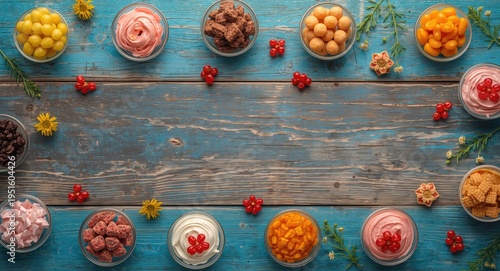 Colorful Eastern dessert as...