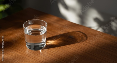 Glass vessel holding water ...