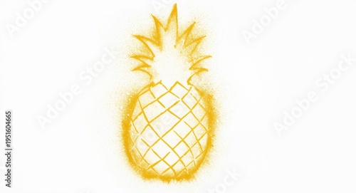 Pineapple outline spray pai...