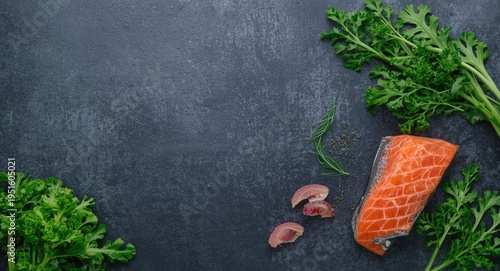 Nutritious salmon seafood m...