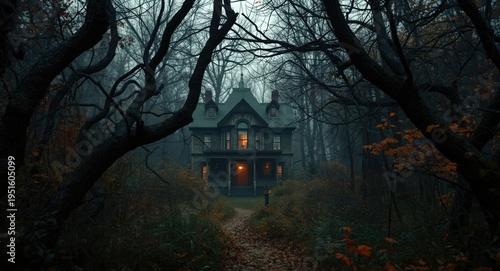 Halloween haunted house vie...