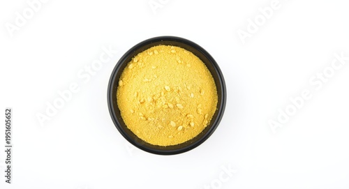 Flat lay of yellow lentil f...