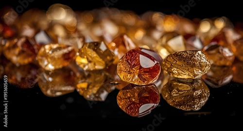 Colorful gold and crystal r...