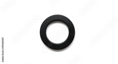 Isolated black round magnet...
