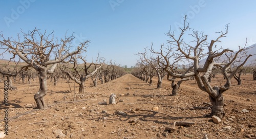 Parched agricultural soil s...