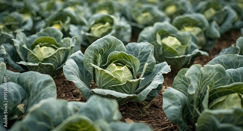 Harvest ready cabbage plant...
