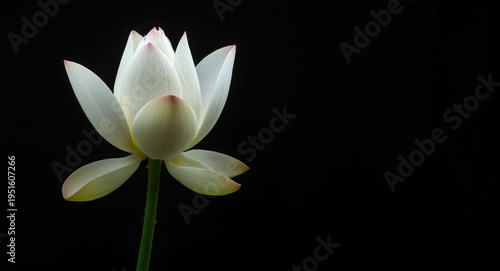 Bright white isolated lotus...