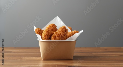 Golden brown fried chicken ...