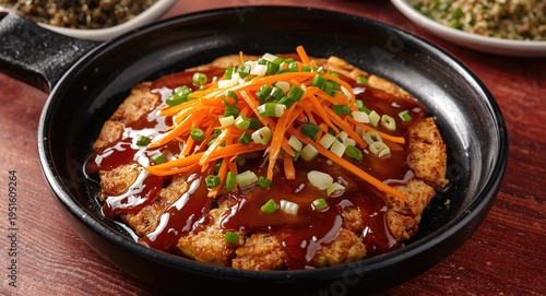 Savory okonomiyaki featurin...