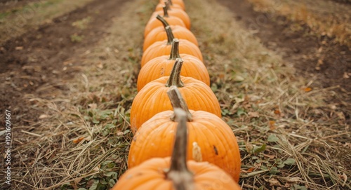 Several pumpkins carefully ...