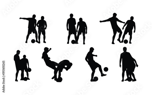 Soccer Player Nutmeg Panna Skill Silhouette