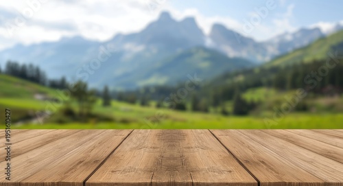 Oak wood table surface bord...
