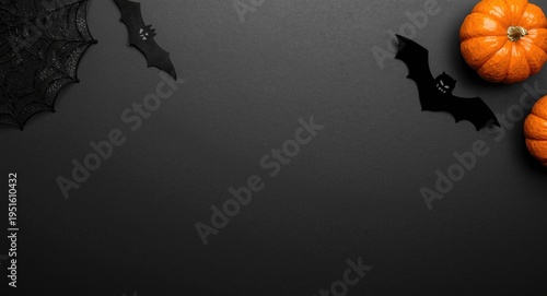 Halloween web banner with m...