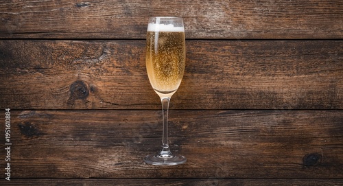 Flat lay of sparkling wine ...