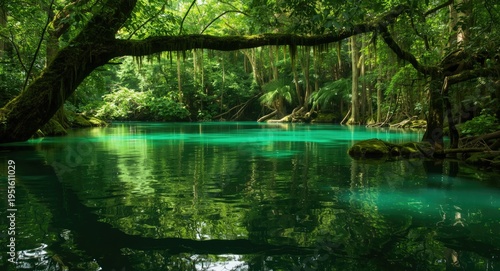 Emerald toned water embrace...
