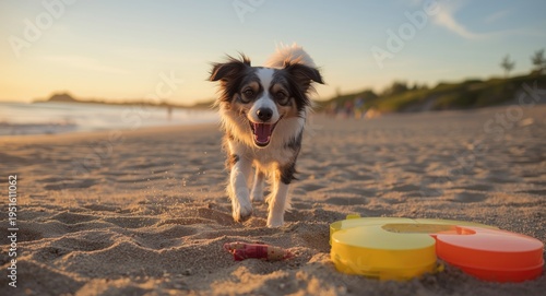 Joyful pet playing with cor...