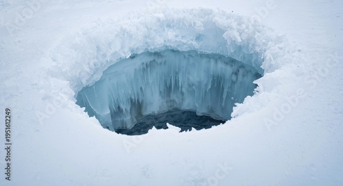 Snow and ice forming a froz...