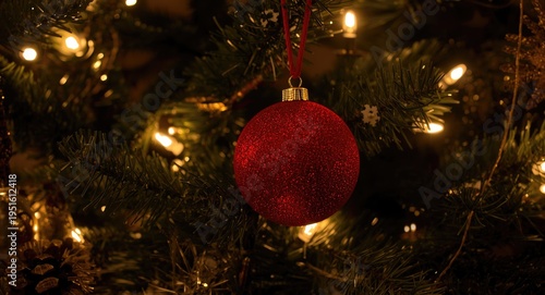 Festive winter setting with...