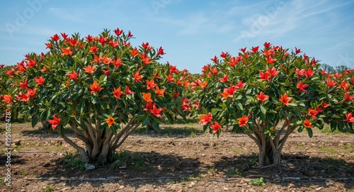 Royal poinciana trees as a ...