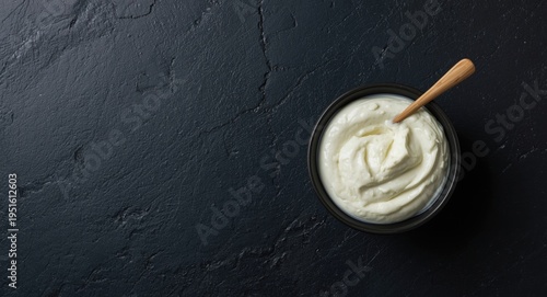 Plain Greek yogurt served o...