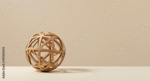 Minimalist geometric wooden...