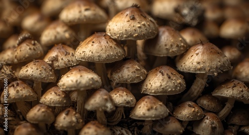 Macro image of mushrooms gr...