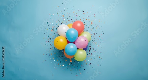 Joyful balloons surrounded ...